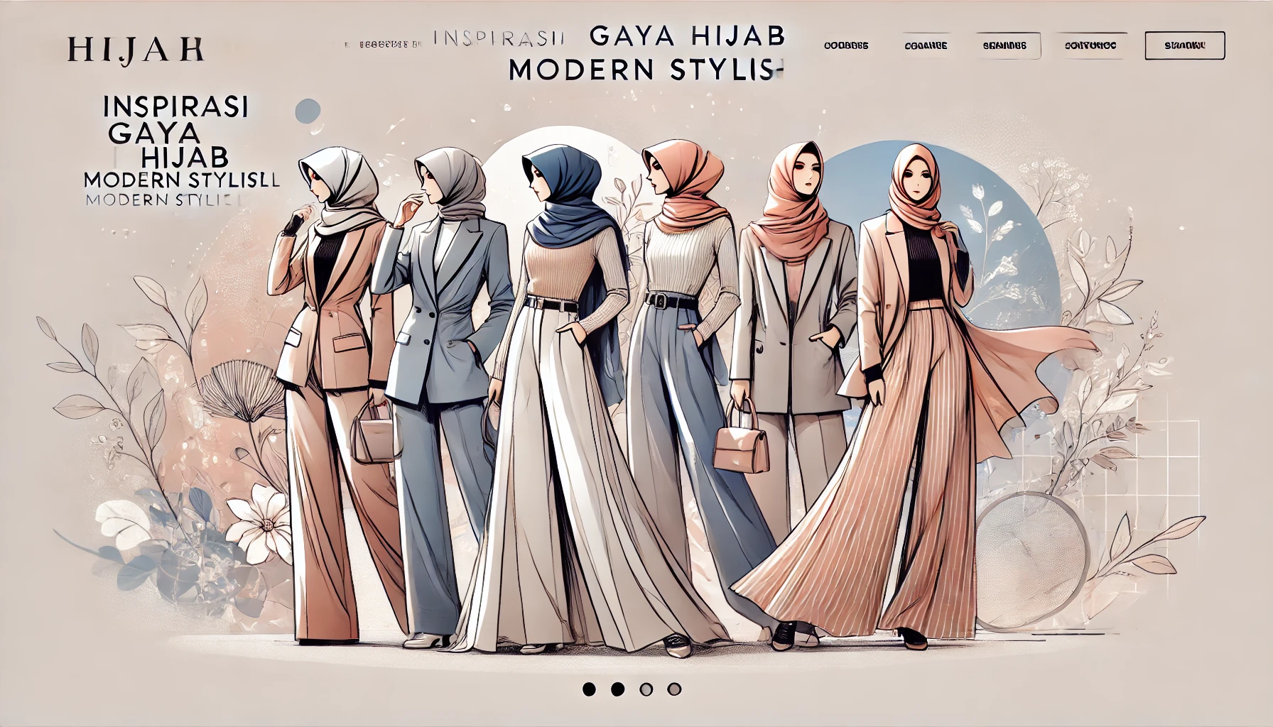 Inspirasi Gaya Hijab Modern Stylish 1 Inspirasi Gaya Hijab Modern Stylish